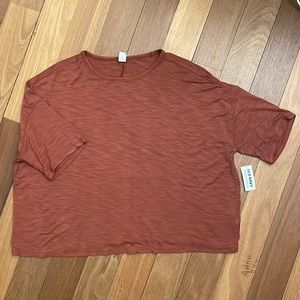 Old Navy Luxe Cropped Tee (Copper Moon)